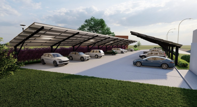 solarstone solar car park render