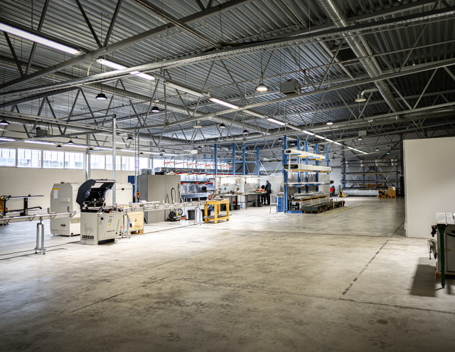 Solarstone new factory seen from inside with new machinery