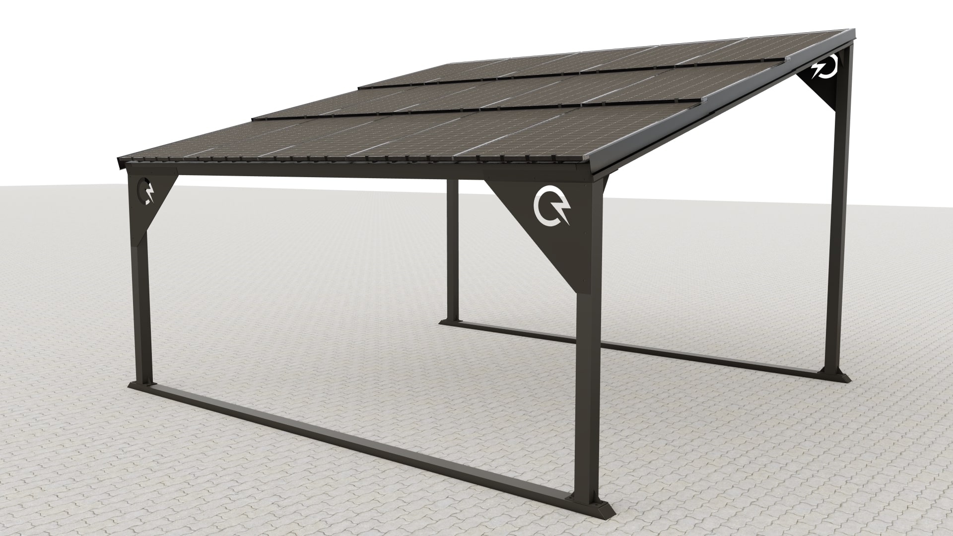 solarstone solar carport classic duo without clt cladding