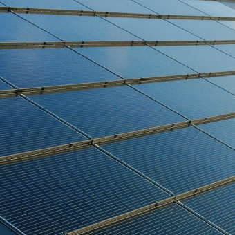 solar panels close up